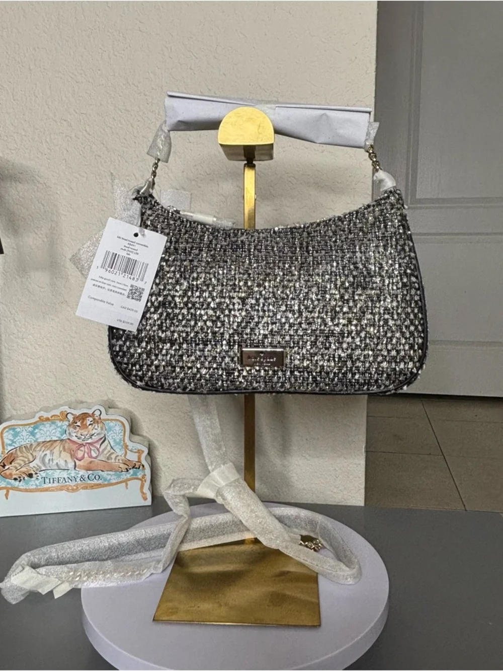 Kate Spade Kiki Tinsel Tweed Convertible Crossbody